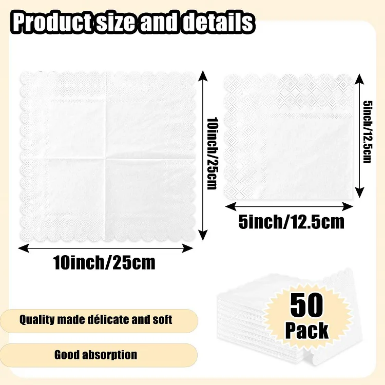 Pure White Double-Layer Embossed Napkins